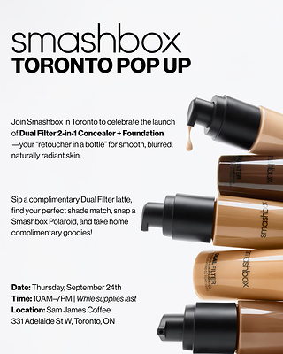 Smashbox Cosmetics Takes Over Toronto's Sam James Coffee for One-Day "Dual Filter" Pop-Up