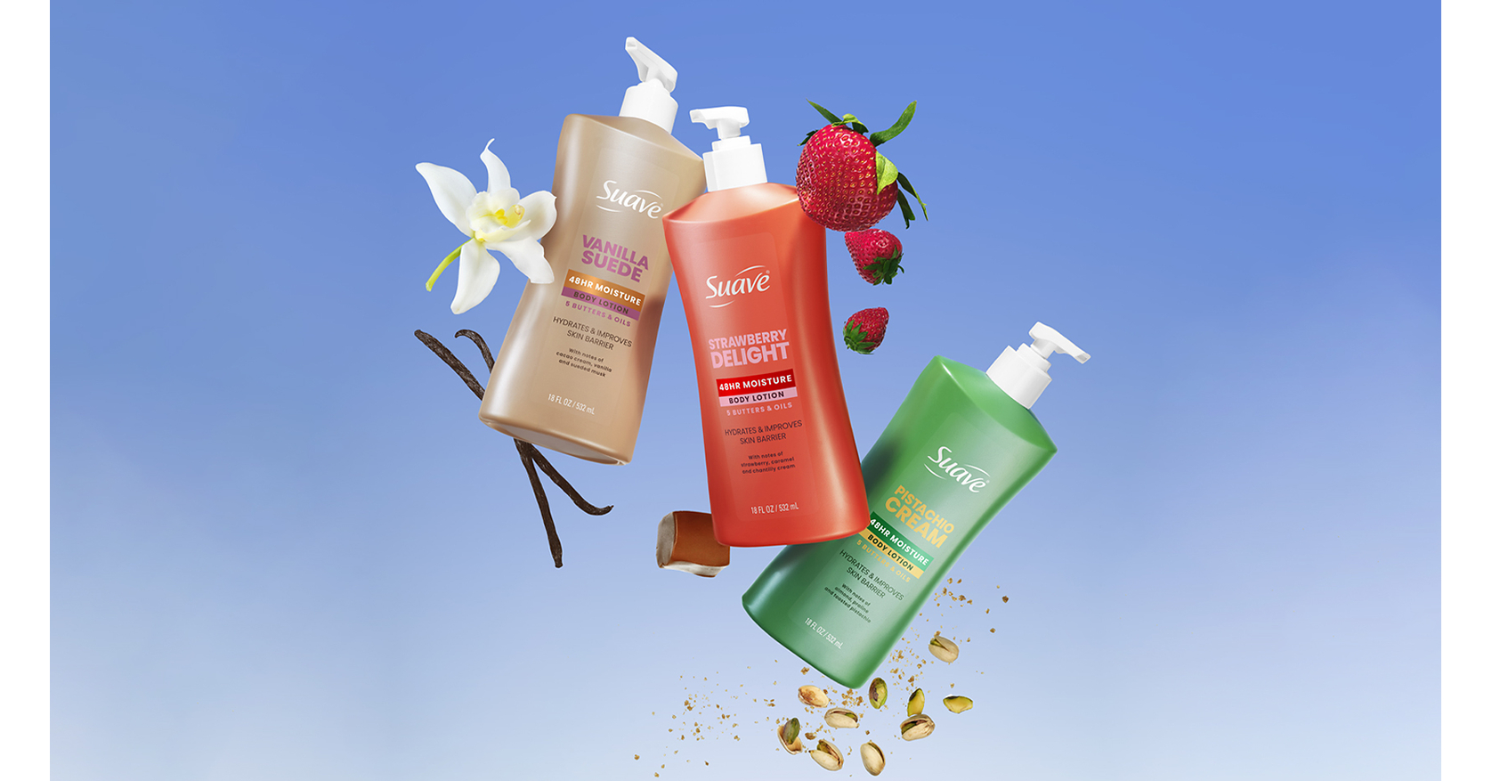 SUAVE SERVES UP 48 HOURS OF MOISTURE WITH A NEW GOURMAND BODY LOTION COLLECTION