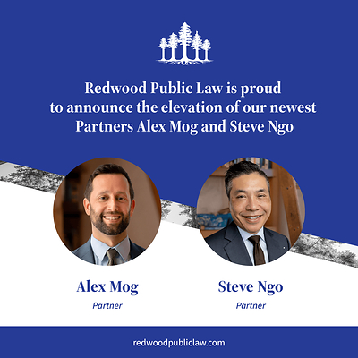 Redwood Public Law Announces Elevation of Alex Mog and Steve Ngo to Partner