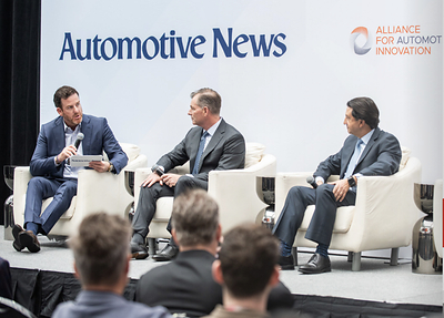 The inaugural Automotive News Global Outlook panel featured José Muñoz, President and CEO, Hyundai Motor Company; John Bozzella, President and CEO, Alliance for Automotive Innovation, and Mike Stanton, President and CEO, National Automobile Dealers Association and was moderated by Automotive News Publisher KC Crain.