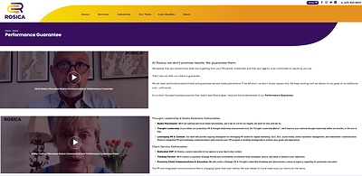 Rosica Communications' Performance Guarantee