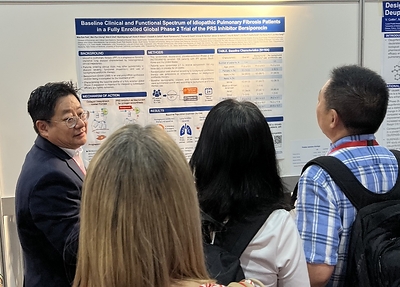 [Photo1] Professor Moo Suk Park of the Department of Pulmonology at Severance Hospital presents the baseline patient profile analysis from the global Phase 2 trial of Bersiporocin at ERS 2026.