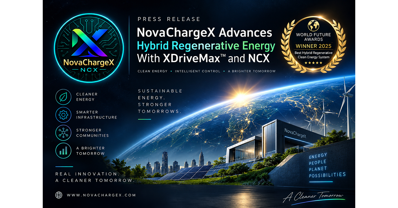 NovaChargeX Advances Hybrid Regenerative Energy With XDriveMax™ and NCX
