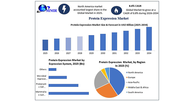 Global Protein Expression Market to Reach USD 7.30 Billion by 2034 at 8.8% CAGR as Rising Biopharmaceutical Development, Growing Demand for Recombinant Proteins, and Advances in Cell-Free Expression Technologies Accelerate Market Growth, Reports Maximize Market Research
