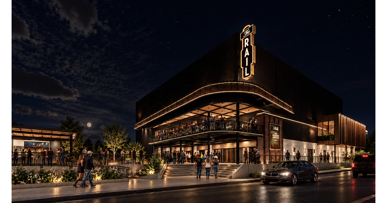 THE RAIL IN LEXINGTON ANNOUNCES PEACHTREE ENTERTAINMENT AS CO-OWNER AND EXCLUSIVE OPERATOR, PLUS NEW RENDERINGS UNVEILED