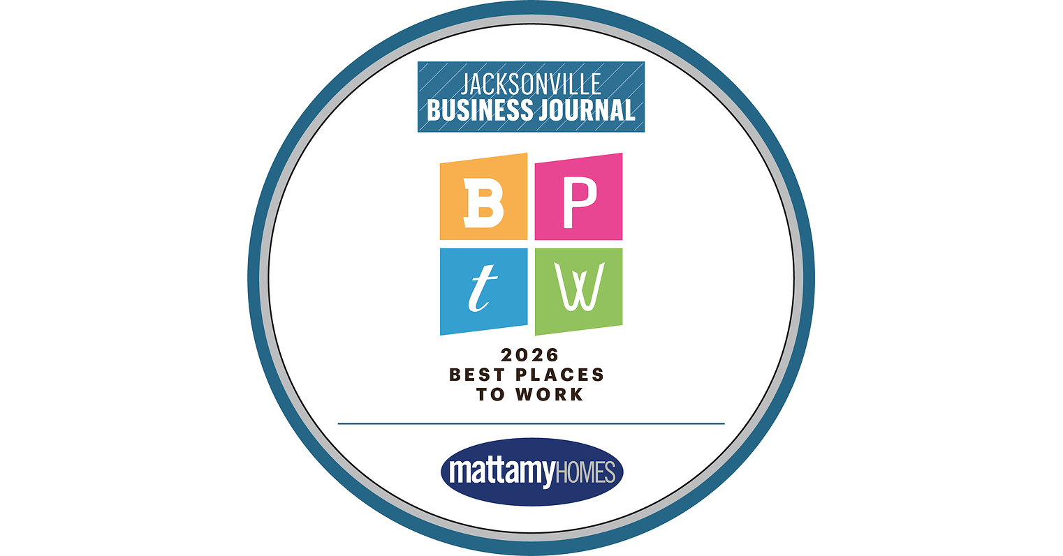 Mattamy Homes Named One of Jacksonville's Best Places to Work for 2026