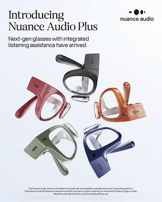 EssilorLuxottica unveils Nuance Audio™ Plus, the next generation of assistive listening glasses