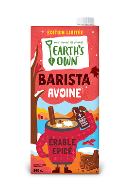 Earth's Own mise sur le local avec son nouveau Barista Érable épicé fabriqué au Québec avec du sirop d'érable québécois