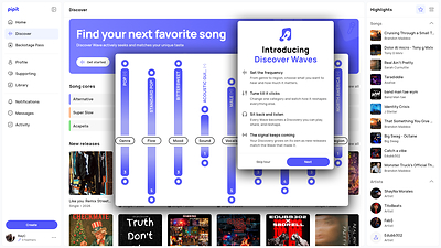 Pipit's Discover Wave lets fans shape music discovery across nine musical categories, giving listeners a more active role in finding independent artists.
