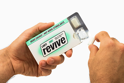 LUCY REVIVE non-stimulant energy gum.
