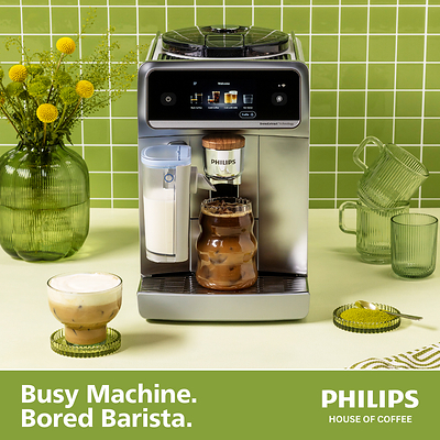 Enjoy your coffee exactly how you like it with the Philips Cafe Aromis 8000, easily brew over 50 cafe quality drinks in minutes