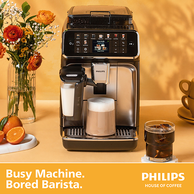 Brew up to 20 delicious hot or iced coffees with the Philips 5500 LatteGo Coffee Machine