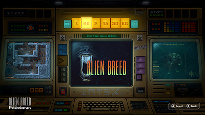A screenshot of the interface for Alien Breed 35th Anniversary Collection, which includes all six games from the series' first era.