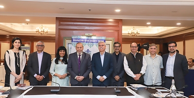 (Left to Right): Ms. Brahmani Nara, Executive Director, Heritage Foods Limited; Mr. Madan Pillutla, Dean and Professor of Organisational Behaviour at the Indian School of Business (ISB); Lakshmi Venkataraman Venkatesan, Founding and Managing Trustee of Bharatiya Yuva Shakti Trust (BYST); Prof. S. Mahendra Dev, Chairman of the Economic Advisory Council to the Prime Minister (EAC-PM) and Jury Chairman; Mr. Sunil Kant Munjal, Chairman of Hero Enterprise and Jury Co-Chair; Mr. Harish Krishnan, Managing Director & Chief Policy Officer, Cisco South and Southeast Asia; Prof. K.K. Pant, Director, IIT Roorkee; Mr. Vikas Swarup, former Diplomat and Writer; and Koreel Lahiri, Chief of Strategy & Innovation, NDTV, participated in the JRD Tata Awards 2026 Jury Meet.