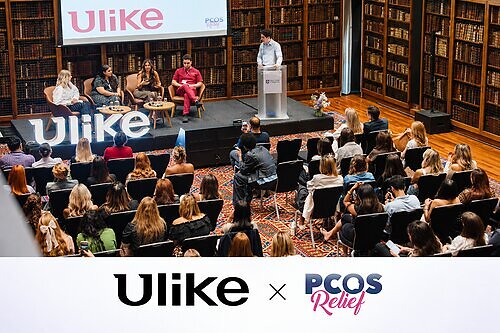 Speakers at Ulike’s Scientific Innovation Forum in London, discussing PMOS, patient advocacy and the role of beauty technology. This image opens in the lightbox