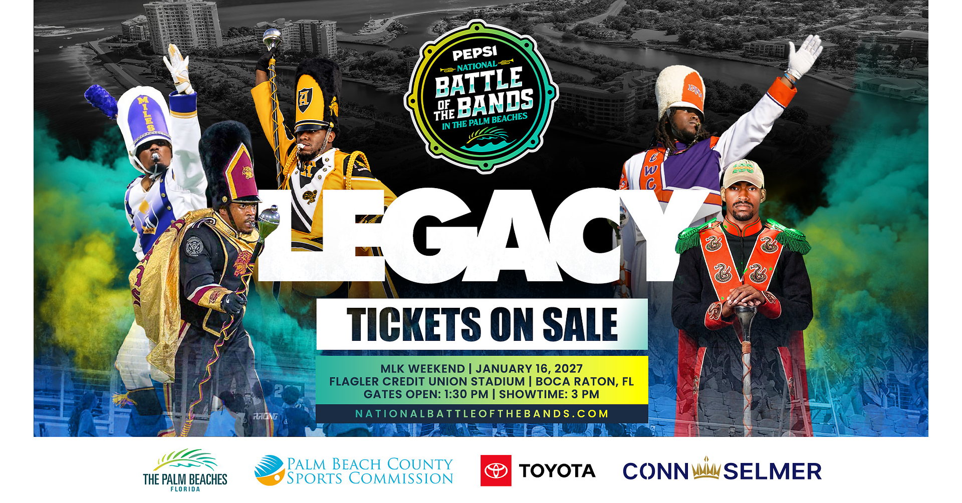 2027 Pepsi National Battle of the Bands Returns to The Palm Beaches MLK Weekend