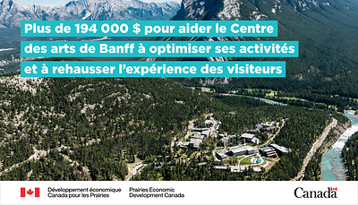 Le gouvernement du Canada aide le Centre des arts de Banff à optimiser ses activités