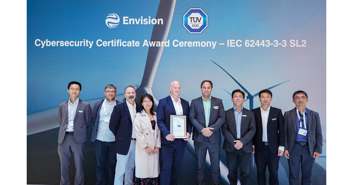 Envision Energy erh&auml;lt T&Uuml;V-S&Uuml;D-Zertifikat f&uuml;r Windpark-Steuerungssystem und st&auml;rkt damit die langfristige Ausfallsicherheit zuk&uuml;nftiger Energiesysteme