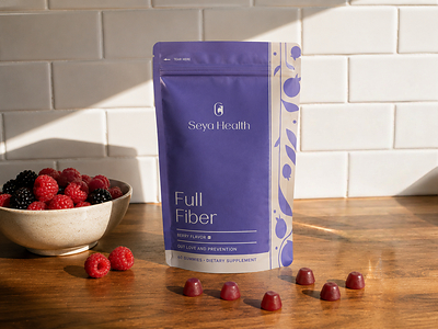 Seya Health Full Fiber berry-flavored dietary gummies, formulated to deliver daily gut health and digestive support in a 60-gummy pouch. Seya Health Full Fiber berry-flavored dietary gummies, formulated to deliver daily gut health and digestive support in a 60-gummy pouch.
