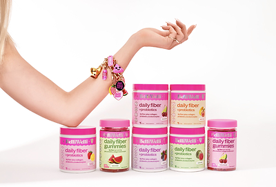BelliWelli pairs its fiber gummies and powders with a limited BelliWelli x 8 Other Reasons charm collaboration, bringing elements of fashion’s drop-culture playbook to digestive wellness.
