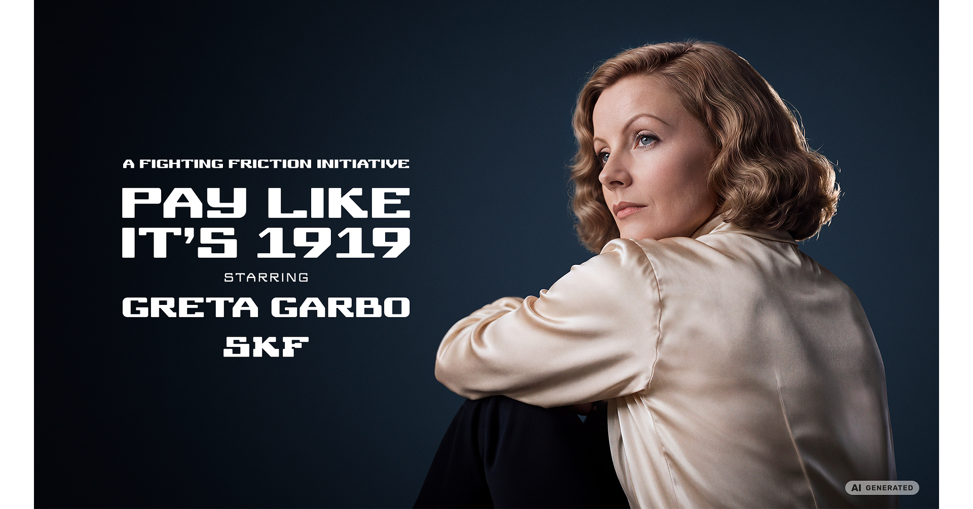 Greta Garbo powraca, biorąc udział w inicjatywie SKF na rzecz przezwyciężania tarcia