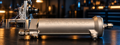 A production-design ZPOD: a standardized and modular lubrication system designed for high-rate production and commonality across multiple turbojet engine thrust classes used in affordable mass munitions. 