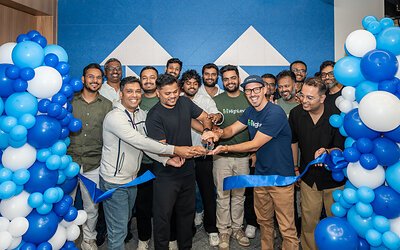 HighLevel Co-founder, Varun Vairavan cuts ribbon This image opens in the lightbox