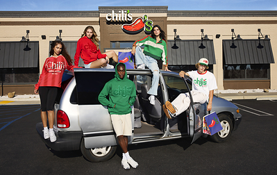 Meet the Suburban Collection, where comfort is king and the only real dress code is that you show up dressed. Think oversized fits, cozy layers and easy pieces made for wherever the day takes you, from running errands to sliding into a red booth for dinner and margs with friends. 