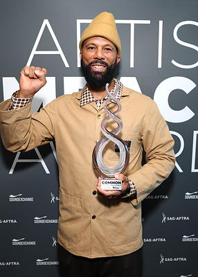 Common  received the inaugural Artist Impact Award by SAG-AFTRA and SoundExchange yesterday in West Hollywood. Photo credit: Shutterstock