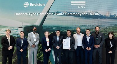 DNV Onshore Type Certification Ceremony for EN-206 This image opens in the lightbox