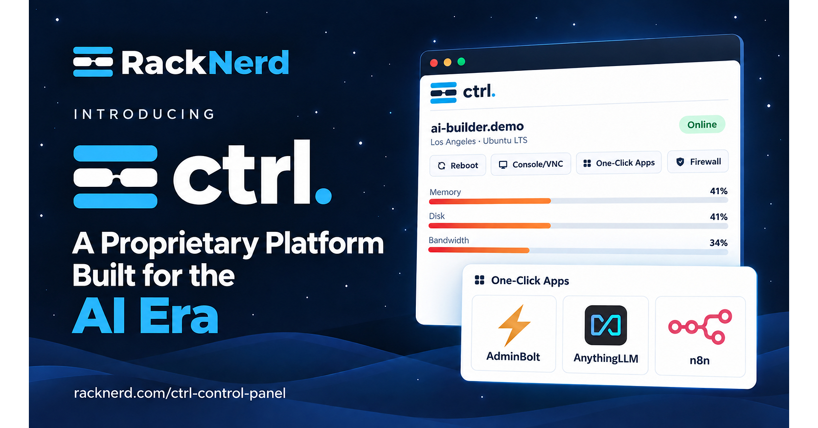 RackNerd Launches ctrl, a Proprietary Platform Built for the AI Era