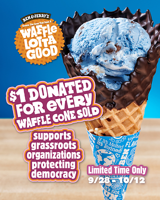 Ben & Jerry's Does a Waffle Lotta Good in participating Scoop Shops around the country!