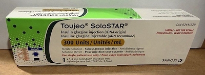 Toujeo SoloSTAR 300 IU/mL – 1 stylo injecteur (échantillon)