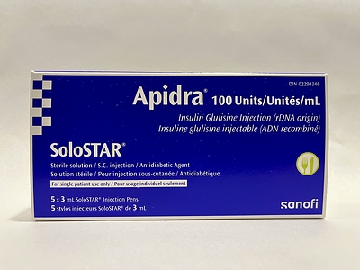 Apidra SoloSTAR 100 IU/mL – box of 5 pens