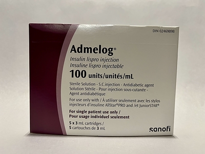 Admelog SoloSTAR 100 IU/mL – boîte de 5 stylos injecteurs