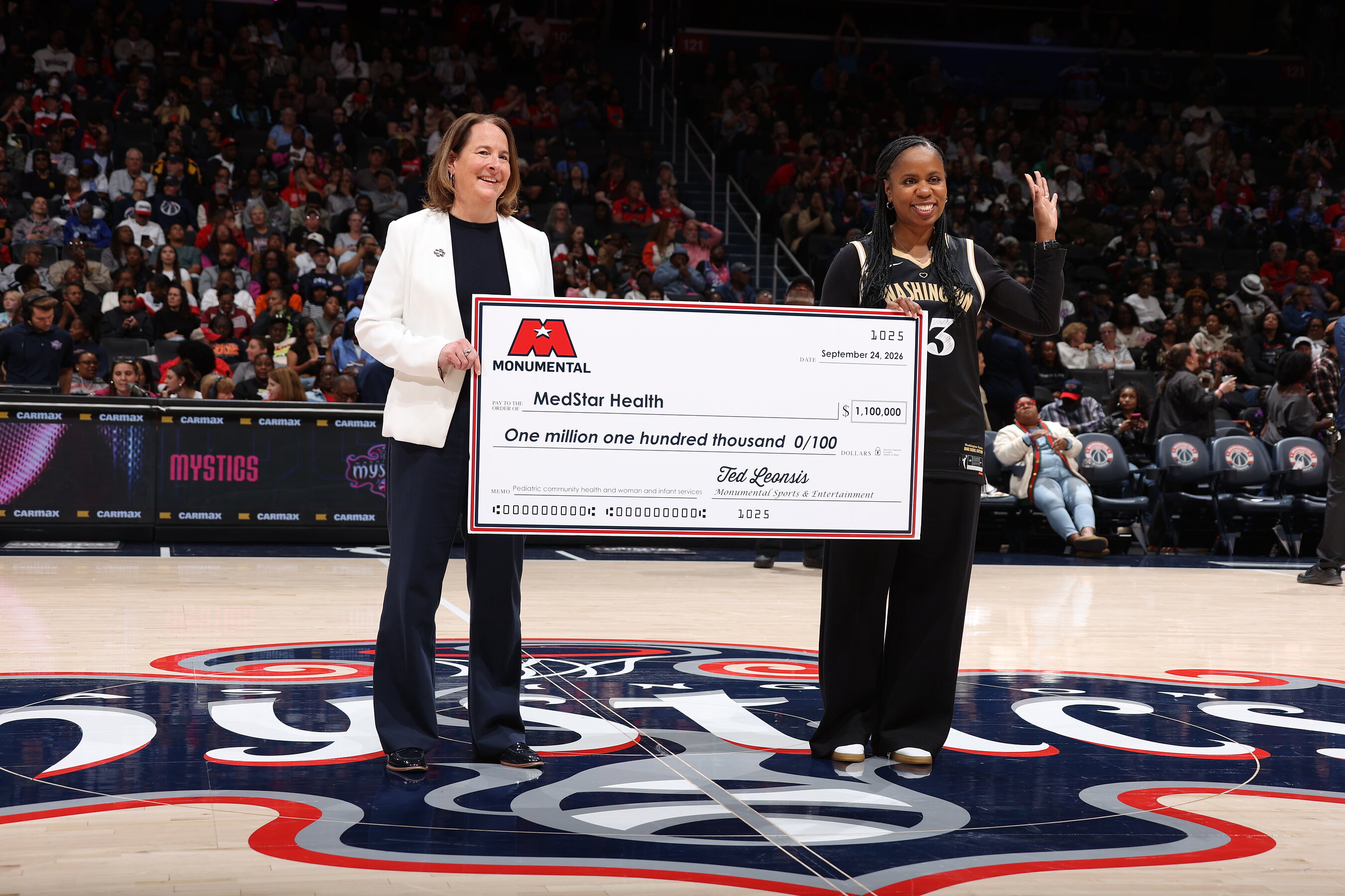 MedStar Health und Monumental Sports & Entertainment spenden 1,1 Millionen Dollar