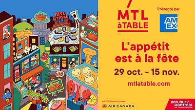 L'appétit est à la fête pour la 14e édition de MTLàTABLE, présenté par Amex Canada, qui mettra en vedette 165 tables de Montréal