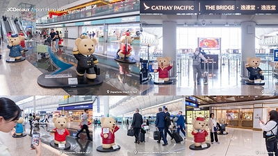 Cathay 80th Anniversary Classic Uniform Bears have landed at Hong Kong International Airport