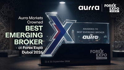 Aurra Markets Crowned 'Best Emerging Broker' at Forex Expo Dubai 2026
