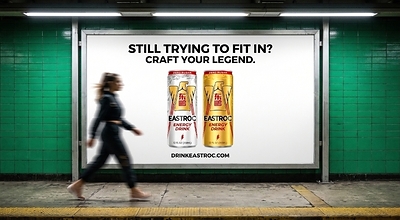 Eastroc's "Craft Your Legend" campaign brings the brand's Gold and White Zero Sugar Energy cans to U.S. consumers as the company expands its North American presence.