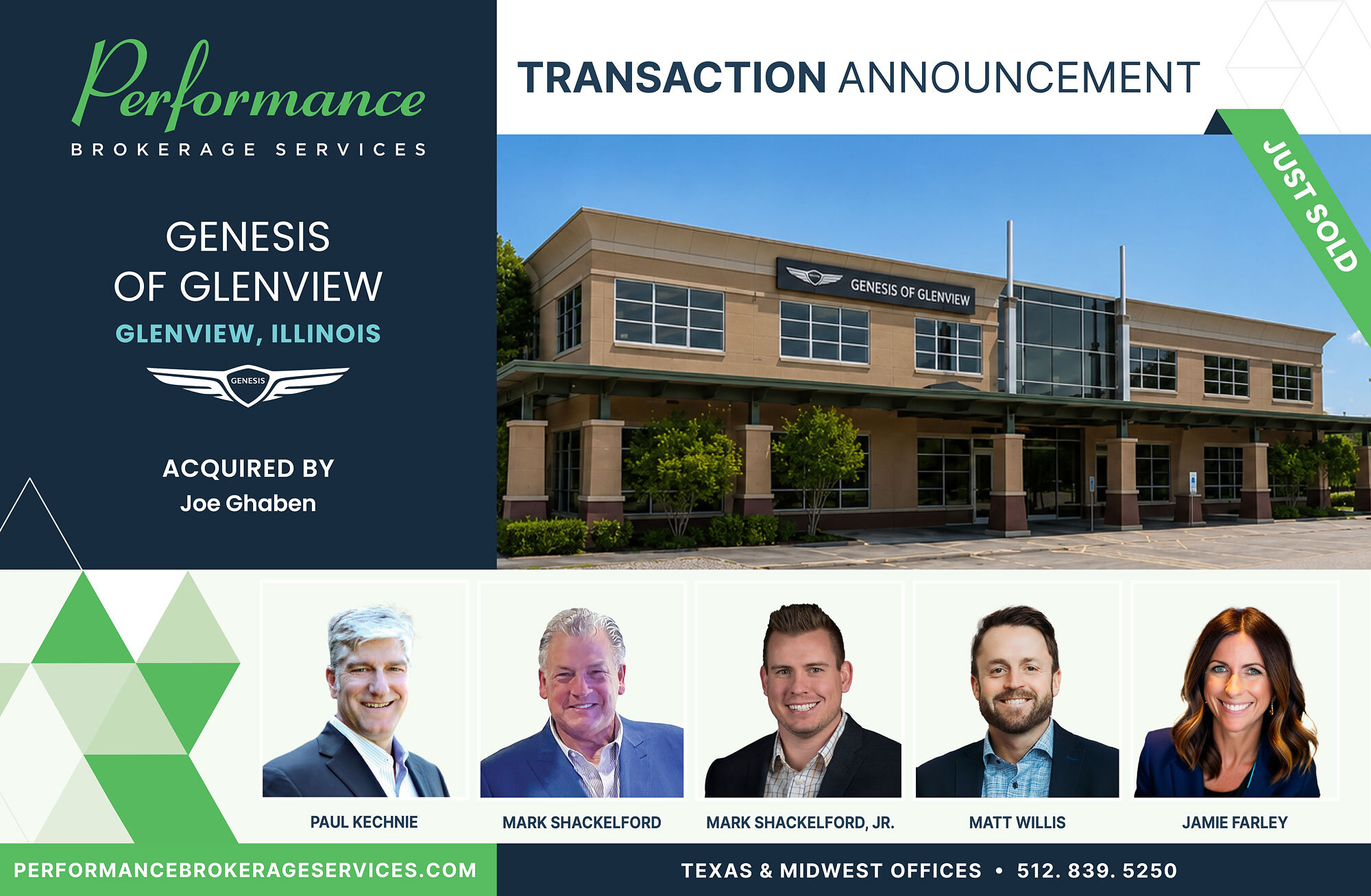 Performance Brokerage Services berät bei Verkauf von Genesis of Glenview