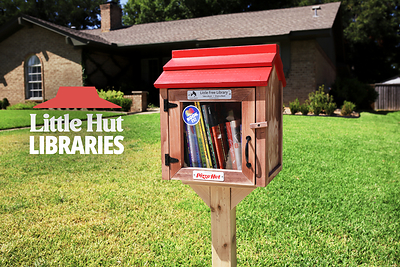 PIZZA HUT TURNS ITS ICONIC RED ROOFS INTO MINIATURE “LITTLE HUT LIBRARIES” ACROSS THE COUNTRY