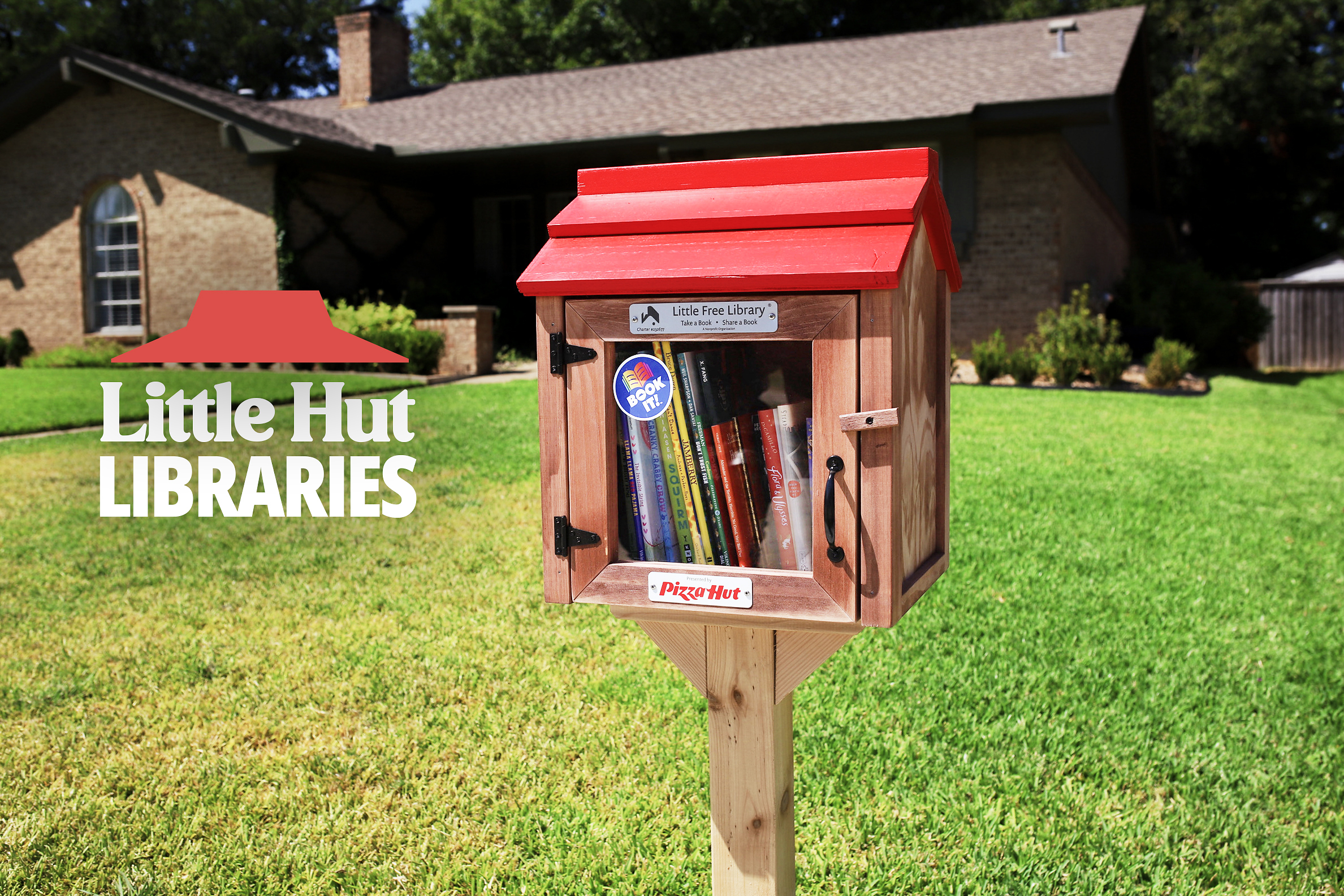 PIZZA HUT TURNS ITS ICONIC RED ROOFS INTO MINIATURE "LITTLE HUT LIBRARIES" ACROSS THE COUNTRY