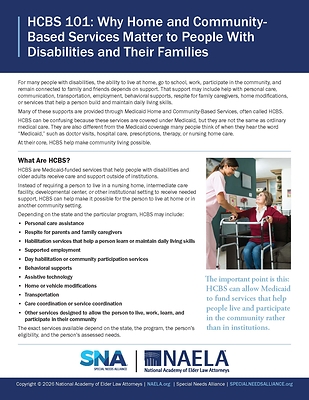 Protecting Access to Care at Home: Special Needs Law Month Highlights Home and Community-Based Services