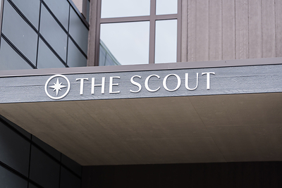 The Scout signage The Scout signage