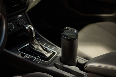 Ember's slimmer Tumbler 2 fits a standard car cup holder and keeps coffee at the temperature you set, with controls on the tumbler. The 16-ounce design is dishwasher-safe and includes a handle lid for toting and a sipping lid for the morning commute.