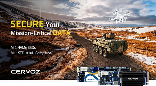 Cervoz MIL-STD-810H M.2 NVMe SSDs is designed for mission-critical applications in defense and industrial environments.