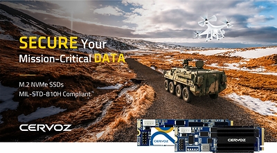 Cervoz Launches MIL-STD-810H M.2 NVMe SSDs for Mission-Critical Embedded Systems