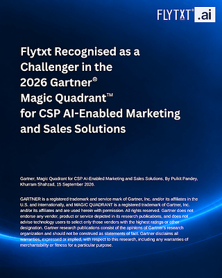 Flytxt a été désigné comme « Challenger » dans le Magic Quadrant™ 2026 de Gartner® consacré aux solutions de marketing et de vente basées sur l'IA pour les CSP