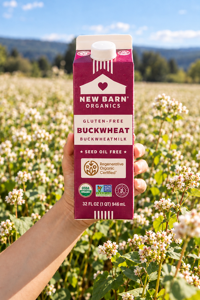 New Barn Organics and BAM Buckwheat Milk Join Forces to Elevate Buckwheat as a Climate-Resilient, Regenerative Super Crop